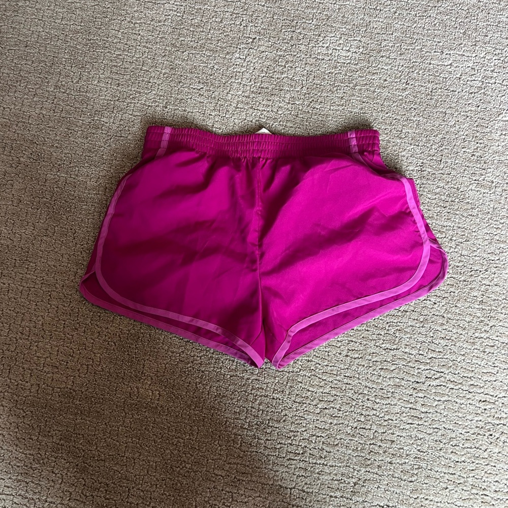 Champion Pink Athletic Shorts with Curved Hem